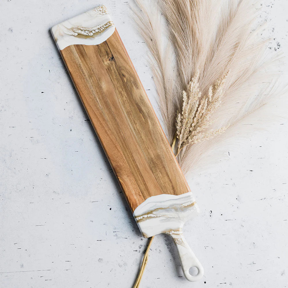 Baguette Acacia Board-Gold Quartz
