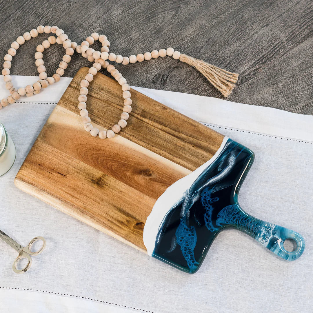 Acacia cheese Board-Navy- Med