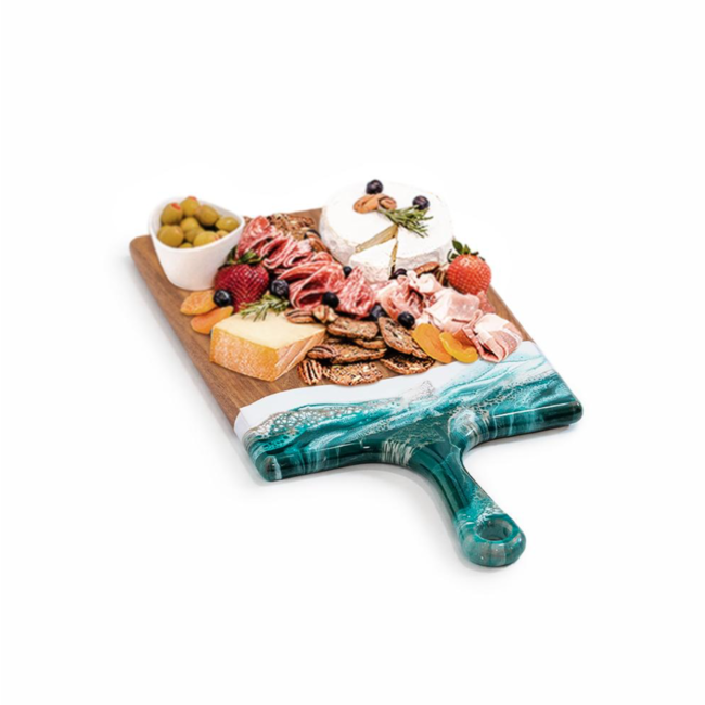 Accacia Cheese Board-Emerald Jewel - Lg
