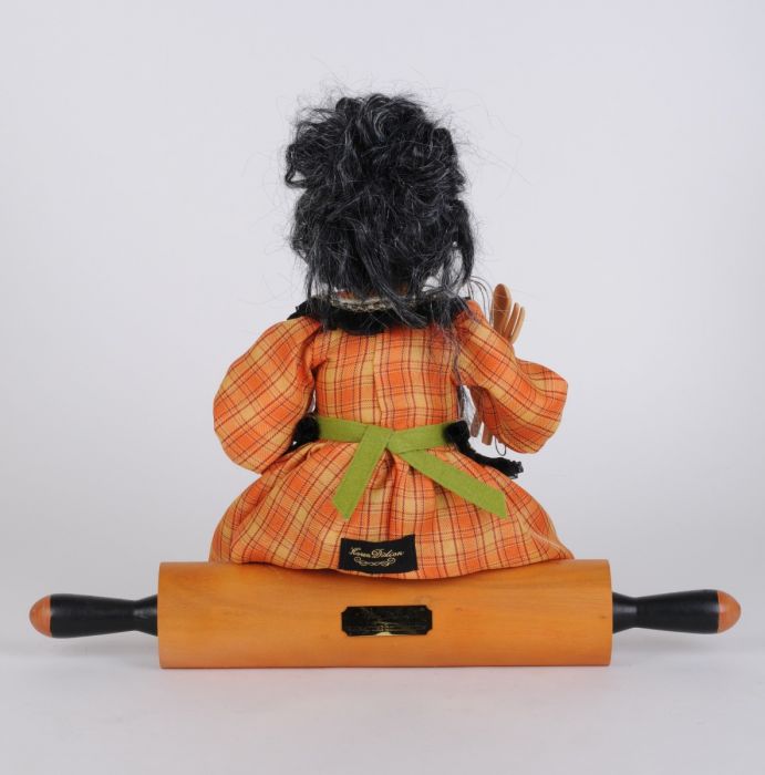 Pumpkin Spice Granny Witch on Rolling Pin