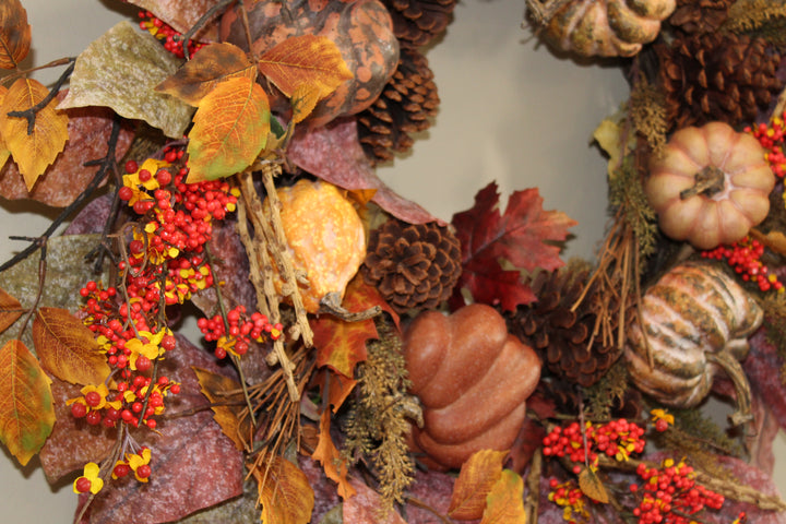 Abundant Harvest Wreath w Bittersweet