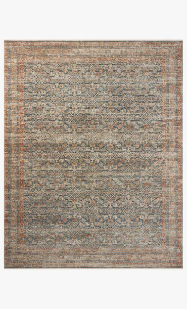 Loloi Heritage Runner-Blue-Rust