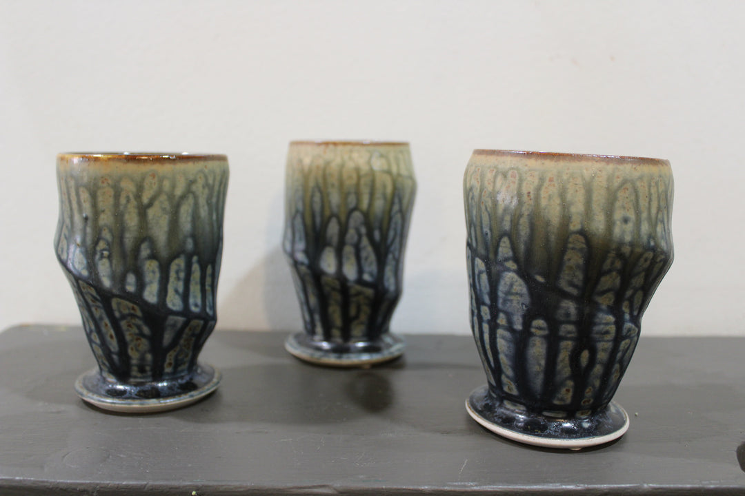 Pottery V shape Wine Tumbler