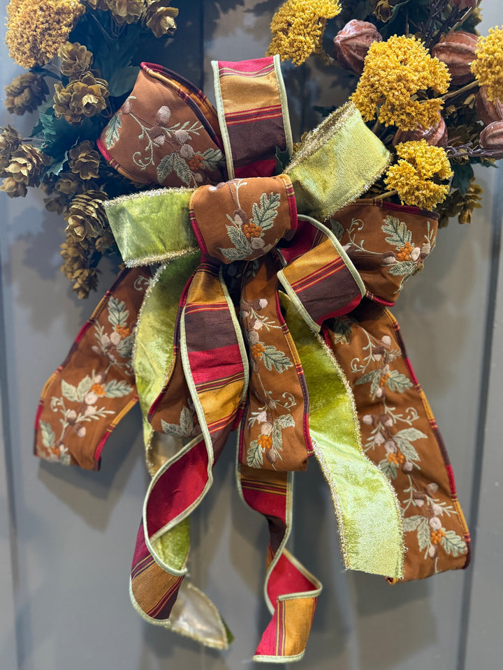 Acorn Suede Custom Bow - 13"W x 24"H