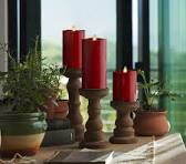 Luminara Indoor Flameless Pillar Candle/Red