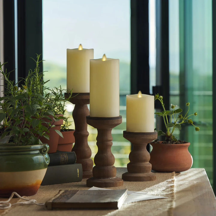 Luminara Indoor Flameless Pillar Candles Ivory