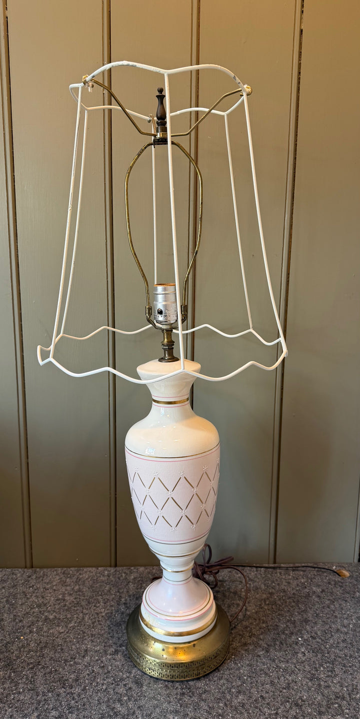 VV Lamp - Mid Century - Porcelain - 32"H